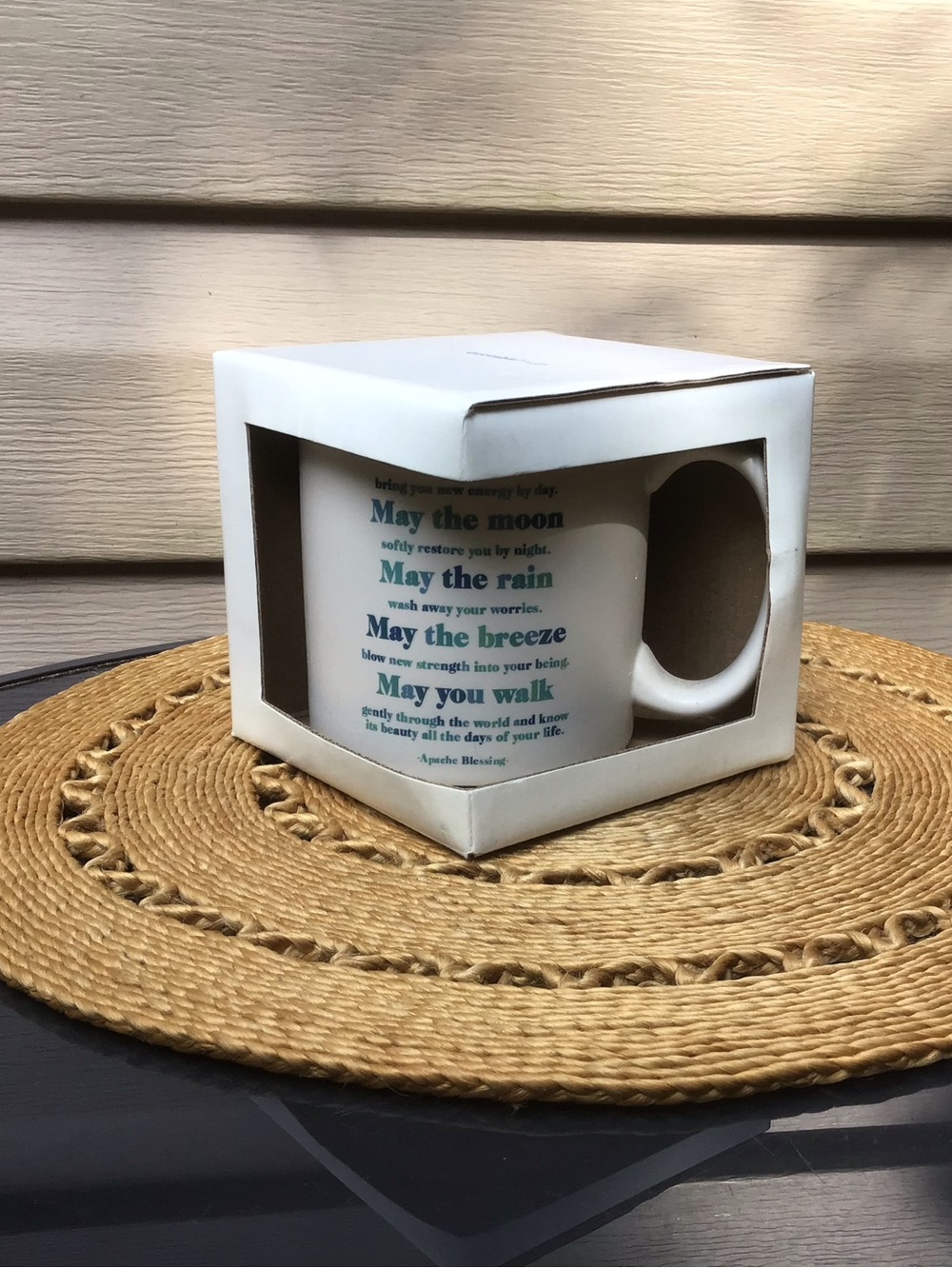 NIB 14 OZ Quotable Ceramic Coffee Mug w/ Apache Blessing InspirationaQuote